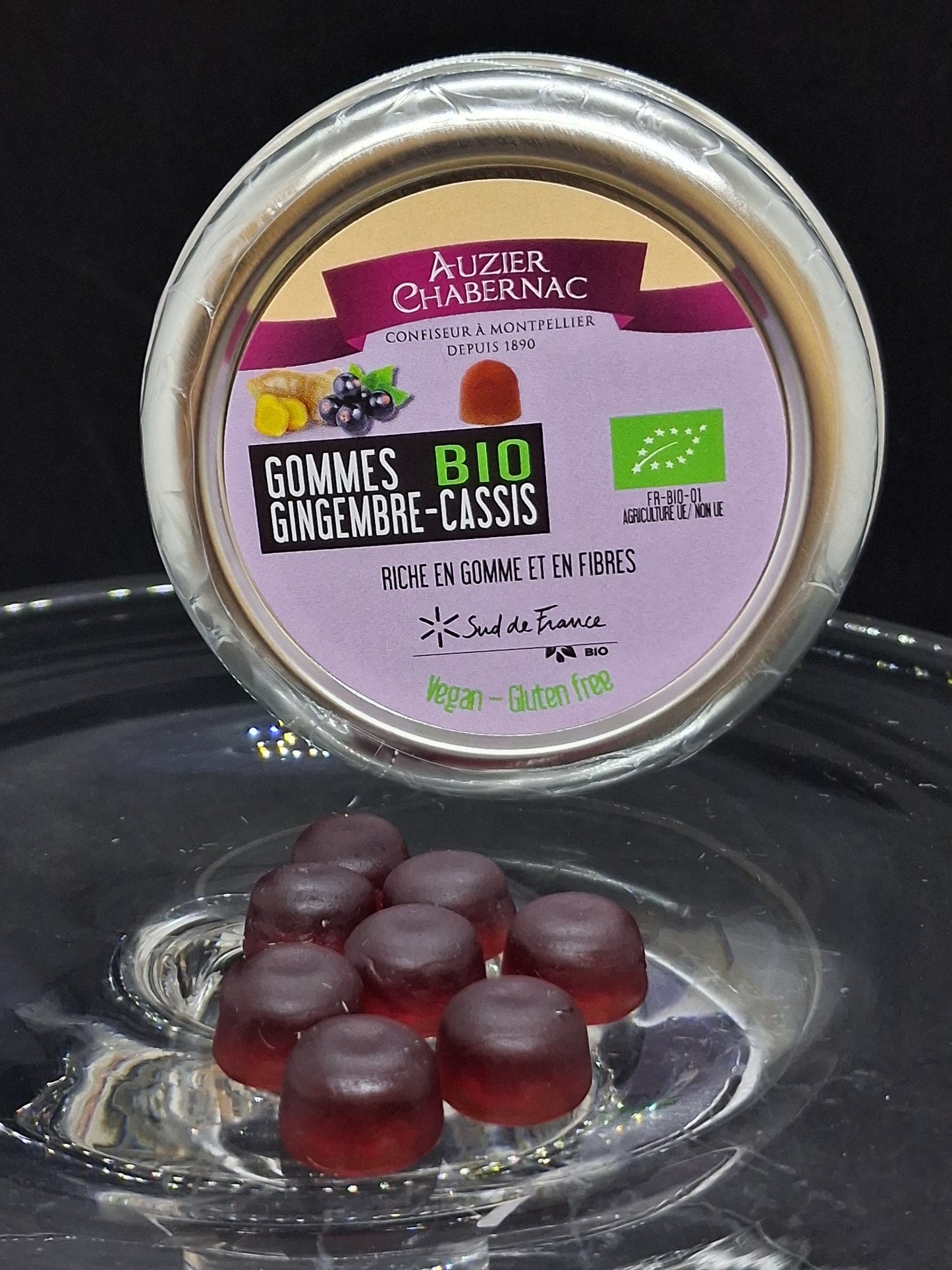 Gommes BIO Gingembre-Cassis